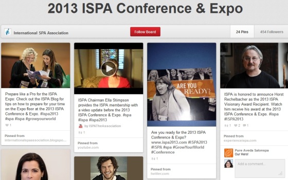 International Spa Association 2013 Pinterest board